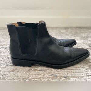 BALLY Teripan Leather Chelsea Boots Black 10.5 Made in Italy